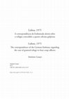 Research paper thumbnail of Lisboa, 1975. A correspondência da Embaixada alemã sobre o refúgio concedido a quatro oficiais golpistas