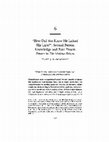 Research paper thumbnail of How Did You Know He Licked His Lips?": Second Person Knowledge and First Person Power in The Maltese Falcon