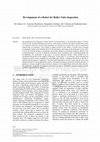 Research paper thumbnail of Development of a Robot for Boiler Tube Inspection