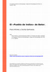 Research paper thumbnail of El «Pueblo de Indios» de Beter