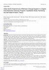 Research paper thumbnail of Older Adults’ Experiences of Behavior Change Support in a Digital Fall Prevention Exercise Program: Qualitative Study Framed by the Self-determination Theory