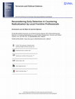 Research paper thumbnail of Reconsidering Early Detection in Countering Radicalization by Local Frontline Professionals