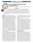 Research paper thumbnail of The To Complete Performance Index … An Expanded View