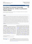 Research paper thumbnail of From desert to monsoon: irreversible climatic transition at ~ 36 Ma in southeastern Tibetan Plateau