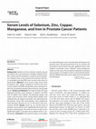 Research paper thumbnail of Serum Levels of Selenium, Zinc, Copper, Manganese, and Iron in Prostate Cancer Patients