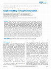 Research paper thumbnail of Graph Embedding via Graph Summarization