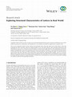 Research paper thumbnail of Exploring Structural Characteristics of Lattices in Real World