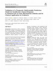 Research paper thumbnail of Validation of a Prognostic Multivariable Prediction Model for Insufficient Clinical Response to Methotrexate in Early Rheumatoid Arthritis and Its Clinical Application in Evidencio