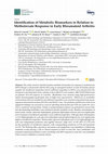 Research paper thumbnail of Identification of Metabolic Biomarkers in Relation to Methotrexate Response in Early Rheumatoid Arthritis