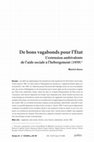 Research paper thumbnail of De bons vagabonds pour l'État. L'extension ambivalente de l'aide sociale à l'hébergement (1959) (Politix, n°127, 2019/3)