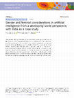 Research paper thumbnail of Gender and feminist considerations in artificial intelligence from a developing world perspective