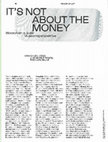 Research paper thumbnail of It's Not About the Money. Blockchain aus der Museumsperspektive / Blockchain From the Museum Perspective