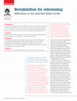 Research paper thumbnail of Revalidation for relicensing - reflections on the proposed British model