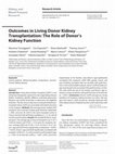 Research paper thumbnail of Outcomes in Living Donor Kidney Transplantation: The Role of Donor’s Kidney Function