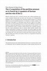 Research paper thumbnail of The L2 acquisition of the partitive pronoun en in French by L1 speakers of German and the role of the L1