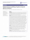 Research paper thumbnail of RESEARCH Open Access Mathematical modelling of spatio-temporal glioma evolution