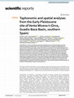 Research paper thumbnail of Taphonomic and spatial analyses from the Early Pleistocene site of Venta Micena 4 (Orce, Guadix-Baza Basin, southern Spain)