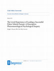 Research paper thumbnail of The Lived-Experience of Leading a Successful Police Vehicle Pursuit: A Descriptive Phenomenological Psychological Inquiry