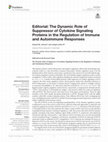 Research paper thumbnail of Editorial: The Dynamic Role of Suppressor of Cytokine Signaling Proteins in the Regulation of Immune and Autoimmune Responses