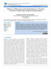 Research paper thumbnail of Influence of Motivation and Job Satisfaction on Teacher Creativity in SMA Negeri Region II Jakarta Barat