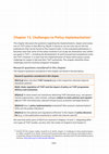 Research paper thumbnail of Chapter 13. Challenges to Policy Implementation