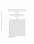 Research paper thumbnail of The Klein–Gordon–Fock equation in the curved spacetime of the Kerr–Newman (anti) de Sitter black hole