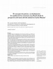 Research paper thumbnail of El concepto de justicia y su fundamento. Un análisis de los consensos en J. Rawls desde la perspectiva del nuevo derecho natural en Carlos Massini