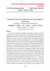 Research paper thumbnail of Classification of soils east of the Shatt al-Arab area using technologies for remote sensing