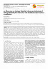 Research paper thumbnail of An Overview on Voltage Stability Indices as Indicators of Voltage Stability for Networks with Distributed Generations Penetration