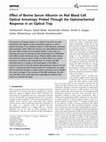 Research paper thumbnail of Effect of Bovine Serum Albumin on Red Blood Cell Optical Anisotropy Probed Through the Optomechanical Response in an Optical Trap