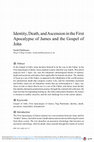 Research paper thumbnail of Identity, Death, and Ascension in the First Apocalypse of James and the Gospel of John