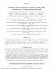 Research paper thumbnail of Nonlinear Optical Properties of Silicon Carbide (SiC) Nanoparticles by Carbothermal Reduction