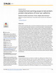 Research paper thumbnail of Using thermal scanning assays to test protein-protein interactions of inner-ear cadherins