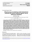 Research paper thumbnail of Effectiveness of combining certain biotechnical methods with thymol treatment against Varroa destructor infestation