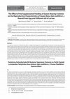 Research paper thumbnail of The effect of the supplemental feeding of queen rearing colonies on the reproductive characteristics of queen bees (Apis mellifera L.) reared from egg and different old of larvae