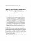 Research paper thumbnail of IMPACT OF VARIOUS DEMOGRAPHIC FACTORS ON CONSUMER BEHAVIOUR -AN EMPIRICAL STUDY OF ELECTRONIC PRODUCTS IN RURAL HIMACHAL (INDIA