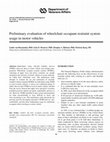 Research paper thumbnail of Preliminary evaluation of wheelchair occupant restraint system usage in motor vehicles