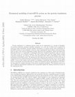 Research paper thumbnail of Dynamical modeling of microRNA action on the protein translation process