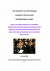 Research paper thumbnail of Music as an excellent example of a ‘cosmopolitan mediation’ which promotes tolerance and helps to create a platform for intercultural dialogue between nations and states. On the basis of Daniel Barenboim’s West-Eastern Divan Orchestra.