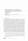 Research paper thumbnail of Indeterminatezza e non-specificità dell’articolo italiano nelle grammatiche pedagogiche