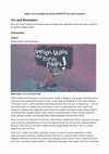 Research paper thumbnail of Art and Resistance: An Interview