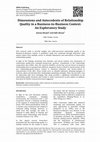 Research paper thumbnail of Dimensions and Antecedents of Relationship Quality in a Business-to-Business Context: An Exploratory Study