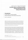 Research paper thumbnail of "On Debt, Blame, and Responsibility: Feminist Resistance in the Colony of Puerto Rico"