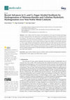 Research paper thumbnail of Recent Advances in C5 and C6 Sugar Alcohol Synthesis by Hydrogenation of Monosaccharides and Cellulose Hydrolytic Hydrogenation over Non-Noble Metal Catalysts