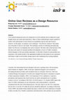 Research paper thumbnail of User Reviews as a Design Resource