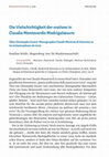 Research paper thumbnail of Die Vielschichtigkeit der oratione in Claudio Monteverdis Madrigalœuvre: über Christophe Georis’ ‚Claudio Monteverdi letterato‘