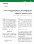 Research paper thumbnail of Oclusión del conducto externo en cirugía modificada de Fontan mediante dispositivo Amplatzer: Una elección terapéutica inusual