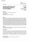 Research paper thumbnail of Landmine Clearance and Peacebuilding: Evidence from Somaliland