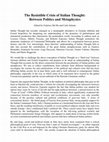 Research paper thumbnail of CFP “The Resistible Crisis of Italian Thought: Between Politics and Metaphysics”