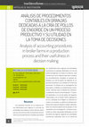 Research paper thumbnail of Análisis de procedimientos contables en granjas dedicadas a la cría de pollos de engorde en un proceso productivo y su utilidad en la toma de decisiones